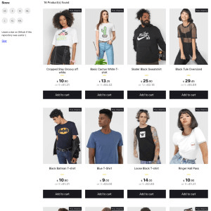 React Shopping Cart screenshot